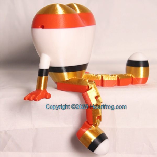 Gold Black Red White team colors, can be hung as Bling or hanging ornament and like all Heartfrogs, it's great at just sitting around and looking cute. Size: 150mm, - Image 5