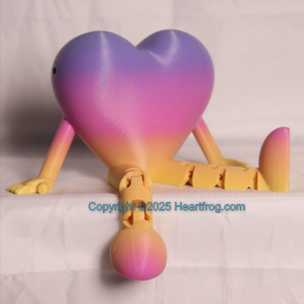 Purple red orange Rainbow SO COOL looking, can be hung as Bling or hanging ornament and like all Heartfrogs, it's great at just sitting around and looking cute. Size: 150mm, - Image 2