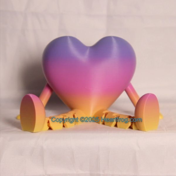 Purple red orange Rainbow SO COOL looking, can be hung as Bling or hanging ornament and like all Heartfrogs, it's great at just sitting around and looking cute. Size: 150mm, - Image 3