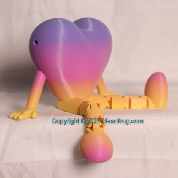 Purple red orange Rainbow SO COOL looking, can be hung as Bling or hanging ornament and like all Heartfrogs, it's great at just sitting around and looking cute. Size: 150mm, - Image 4