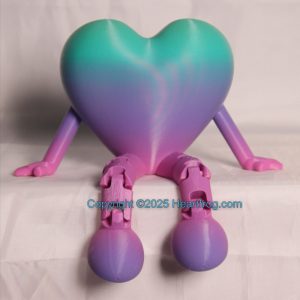 Green blue purple Rainbow SO COOL looking, can be hung as Bling or hanging ornament and like all Heartfrogs, it's great at just sitting around and looking cute. Size: 150mm,