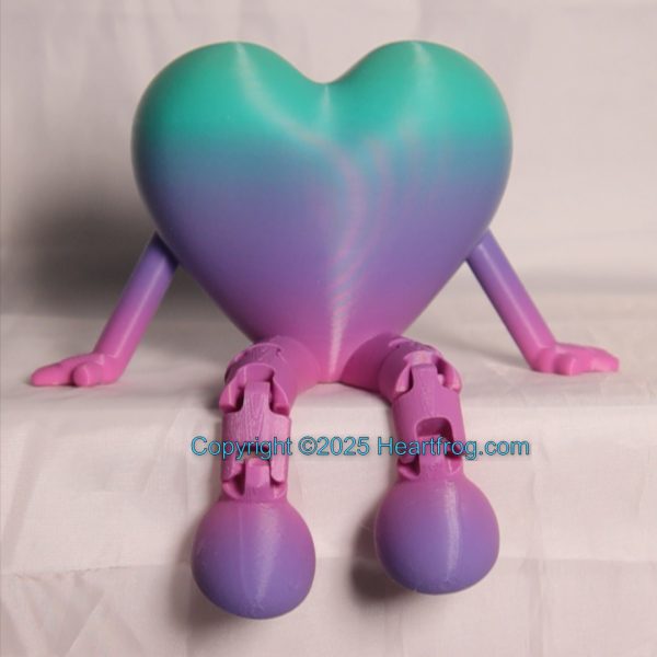 Green blue purple Rainbow SO COOL looking, can be hung as Bling or hanging ornament and like all Heartfrogs, it's great at just sitting around and looking cute. Size: 150mm,