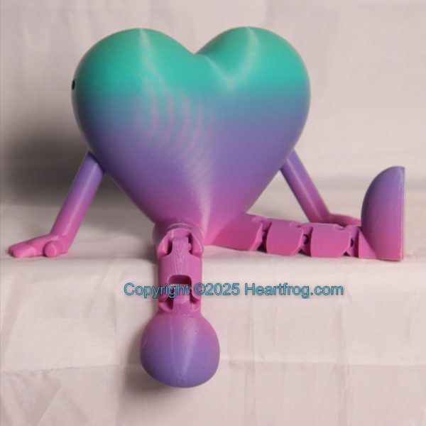 Green blue purple Rainbow SO COOL looking, can be hung as Bling or hanging ornament and like all Heartfrogs, it's great at just sitting around and looking cute. Size: 150mm, - Image 2