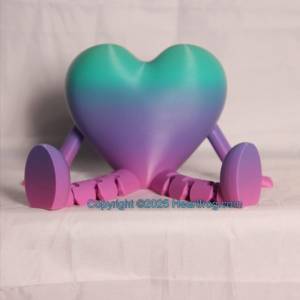 Green blue purple Rainbow SO COOL looking, can be hung as Bling or hanging ornament and like all Heartfrogs, it's great at just sitting around and looking cute. Size: 150mm, - Image 3