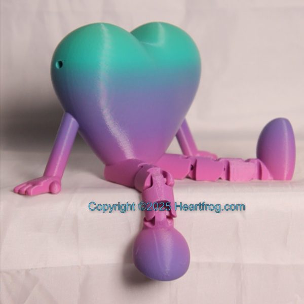 Green blue purple Rainbow SO COOL looking, can be hung as Bling or hanging ornament and like all Heartfrogs, it's great at just sitting around and looking cute. Size: 150mm, - Image 4