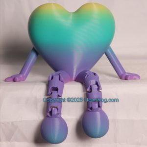 Purple Yellow Green Blue Rainbow SO COOL looking, can be hung as Bling or hanging ornament and like all Heartfrogs, it's great at just sitting around and looking cute. Size: 150mm,