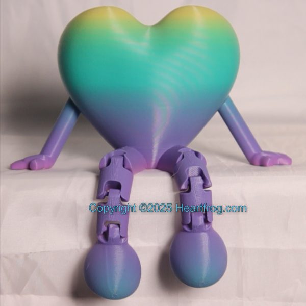 Purple Yellow Green Blue Rainbow SO COOL looking, can be hung as Bling or hanging ornament and like all Heartfrogs, it's great at just sitting around and looking cute. Size: 150mm,
