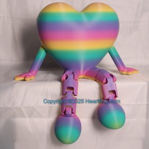 Simply gorgeous huge Rainow SO COOL looking, can be hung as Bling or hanging ornament and like all Heartfrogs, it's great at just sitting around and looking cute. Size: 235mm,