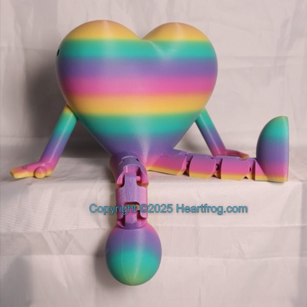 Simply gorgeous huge Rainow SO COOL looking, can be hung as Bling or hanging ornament and like all Heartfrogs, it's great at just sitting around and looking cute. Size: 235mm, - Image 2