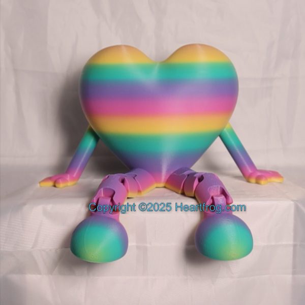 Simply gorgeous huge Rainow SO COOL looking, can be hung as Bling or hanging ornament and like all Heartfrogs, it's great at just sitting around and looking cute. Size: 235mm, - Image 3