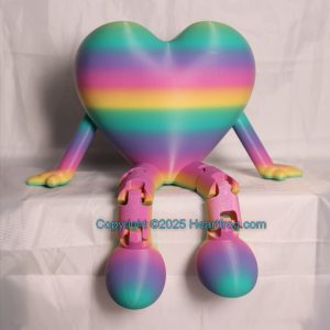 Huge simply gorgeous Rainow SO COOL looking, can be hung as Bling or hanging ornament and like all Heartfrogs, it's great at just sitting around and looking cute. Size: 235mm,