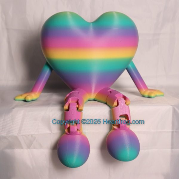 Huge simply gorgeous Rainow SO COOL looking, can be hung as Bling or hanging ornament and like all Heartfrogs, it's great at just sitting around and looking cute. Size: 235mm,