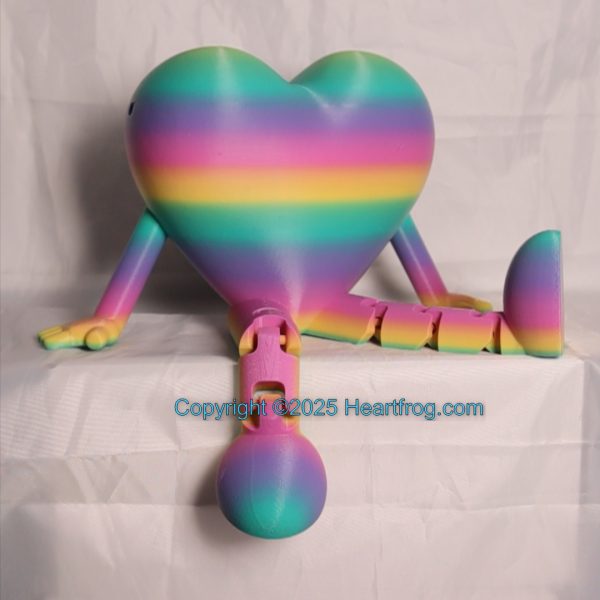 Huge simply gorgeous Rainow SO COOL looking, can be hung as Bling or hanging ornament and like all Heartfrogs, it's great at just sitting around and looking cute. Size: 235mm, - Image 2