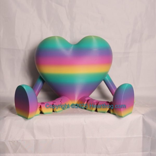 Huge simply gorgeous Rainow SO COOL looking, can be hung as Bling or hanging ornament and like all Heartfrogs, it's great at just sitting around and looking cute. Size: 235mm, - Image 3
