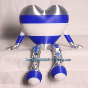 Silver Blue White team colors, can be hung as Bling or hanging ornament and like all Heartfrogs, it's great at just sitting around and looking cute. Size: 150mm,